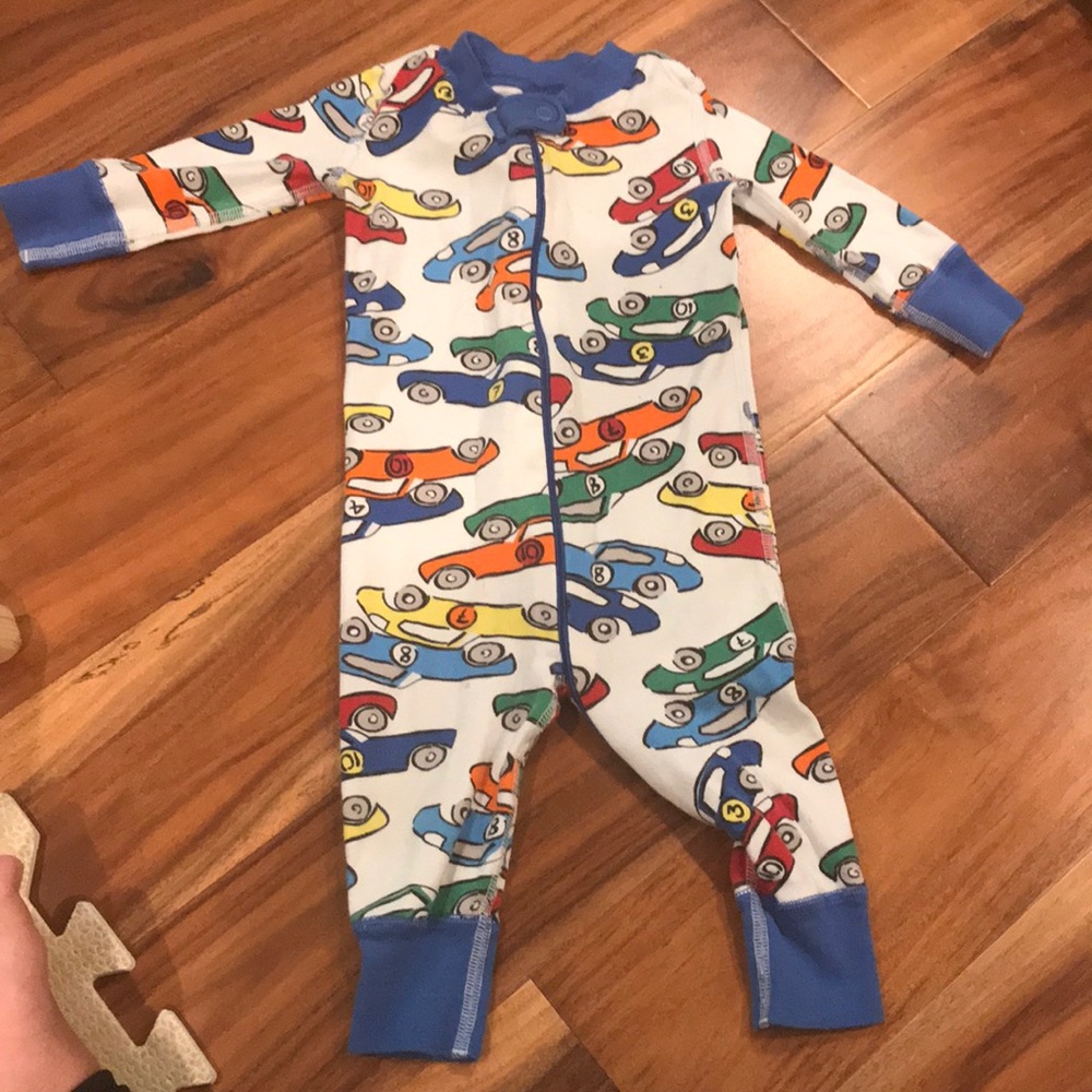 Hanna Andersson race car zipper pajamas